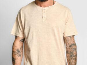 MORETON COTTON T SHIRT - Beige