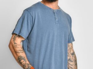 MORETON COTTON T SHIRT - NAVY